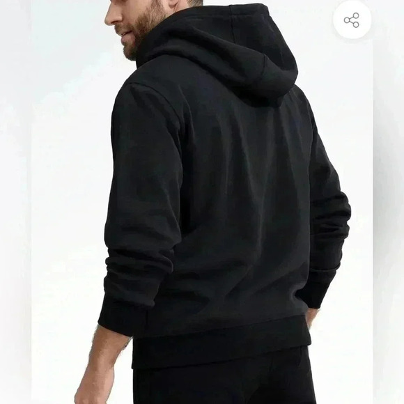 Swet Tailor Stretch Fleece Zip Hood Black Size Medium - Picture 3 of 4